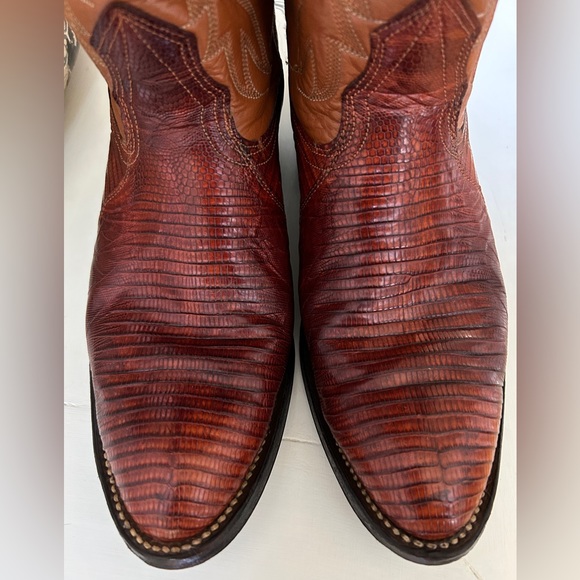 Nocona Men’s Lizard Cowboy Boots size 8 D, Women’s 9.5/10 - Picture 16 of 16